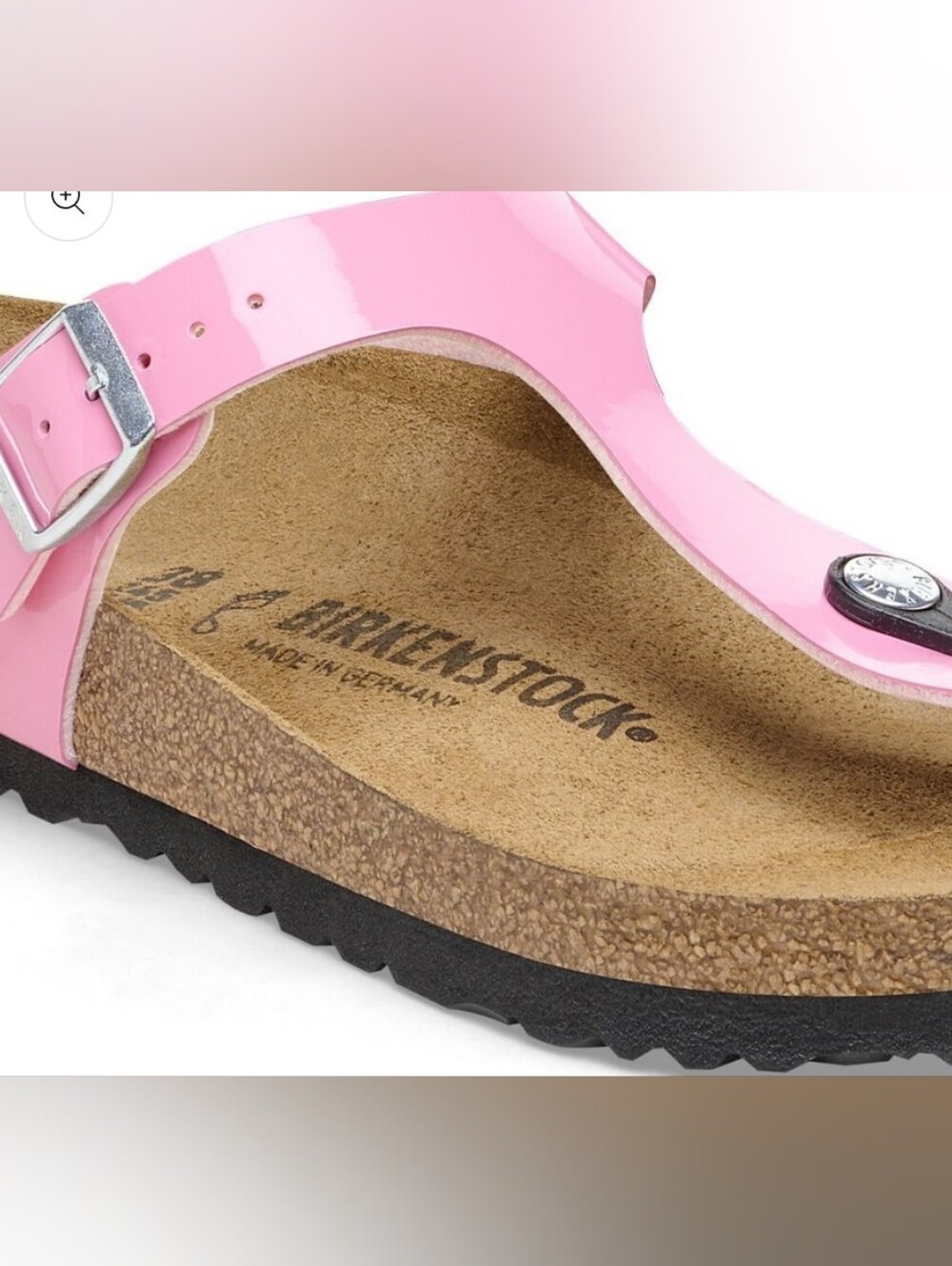 Birkenstock Gizeh Patent Thong Sandal In Pink